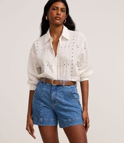 Short Regular en Jeans con Pespunte Contrastante y Bolsillo Cuchillo 2