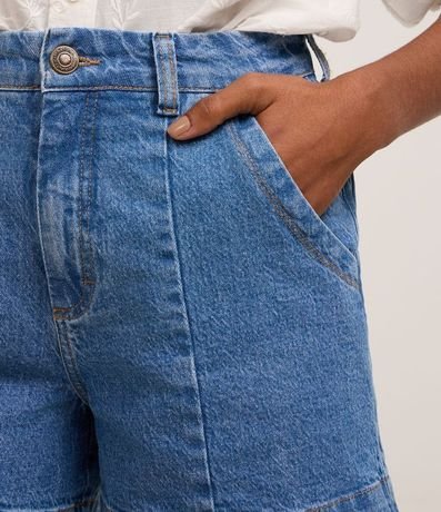 Short Regular en Jeans con Pespunte Contrastante y Bolsillo Cuchillo 4