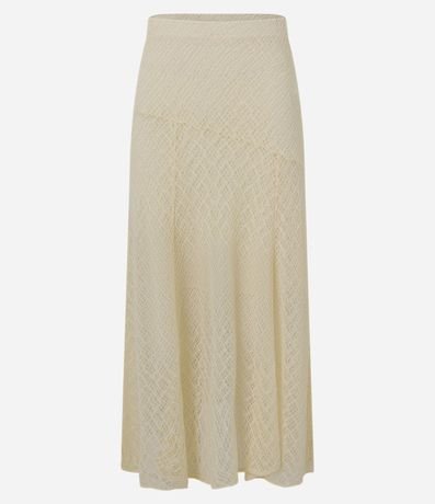 Pollera Long Midi en Encaje con Punto Cutout 5