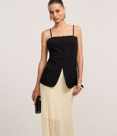 Pollera Long Midi en Encaje con Punto Cutout 2