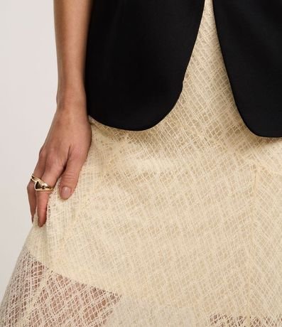 Pollera Long Midi en Encaje con Punto Cutout 4