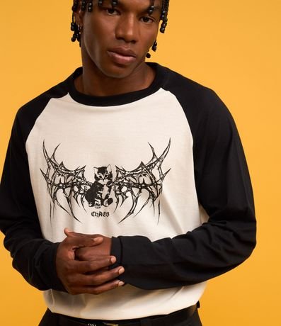 Remera Comfort en Algodón con Estampa de Gato 3