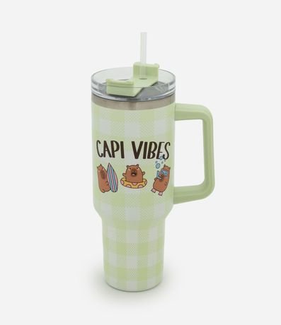 Vaso Térmico en Metal con Estampado Capivara Summer