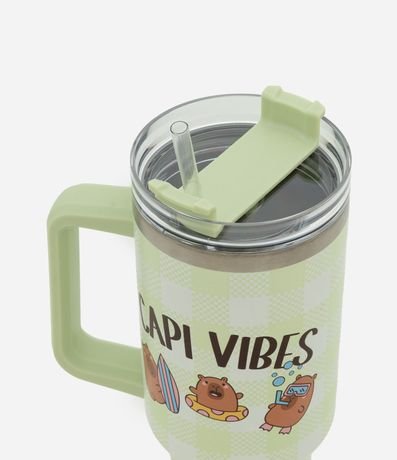 Vaso Térmico en Metal con Estampado Capivara Summer 2