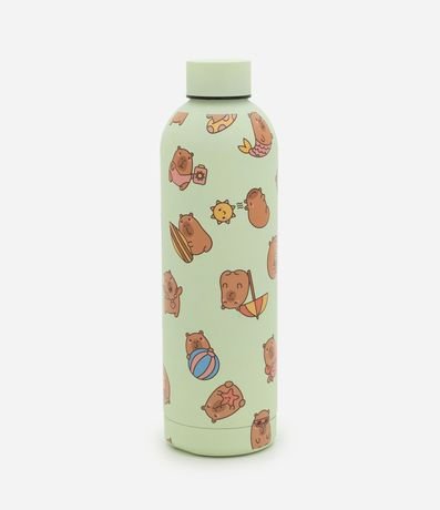 Botella en Metal con Estampado de Carpinchos 1L