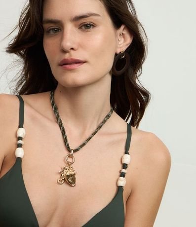 Bikini Top triangular Fruncido en Microfibra con Detalle de Piedras 3