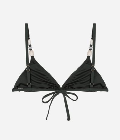 Bikini Top triangular Fruncido en Microfibra con Detalle de Piedras 6