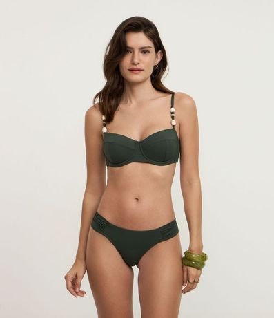 Bikini Bombacha en Microfibra con Lateral Drapeada