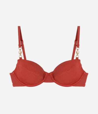 Bikini Top Media Taza en Microfibra con Pedrería en los Breteles 5