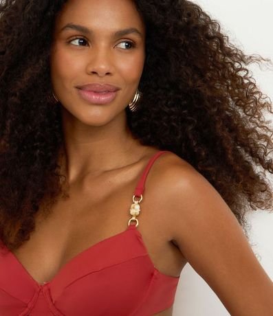 Bikini Top Media Taza en Microfibra con Pedrería en los Breteles 3