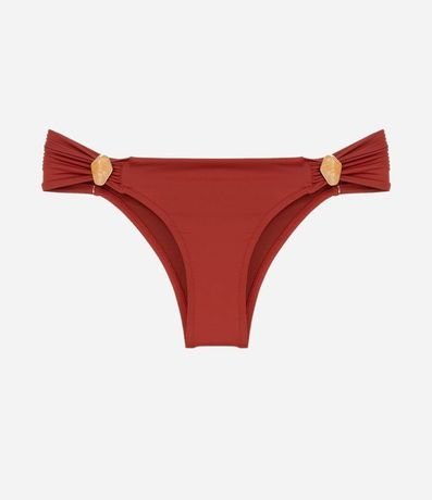 Bikini Bombacha Lateral Drapeada en Microfibra con Adorno de Piedra 3