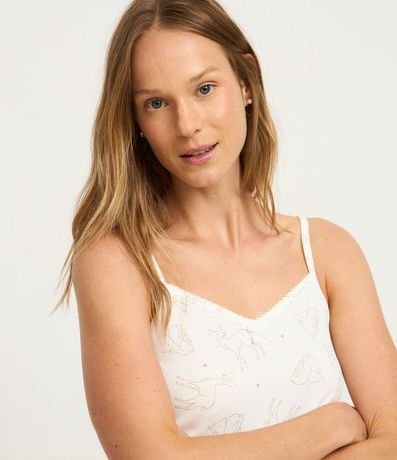 Pijama Short Doll en Rib con Estampado de Animalito 3