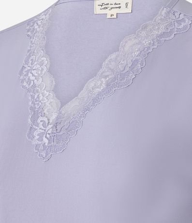 Camisón en Microfibra con Encaje en el Escote 4