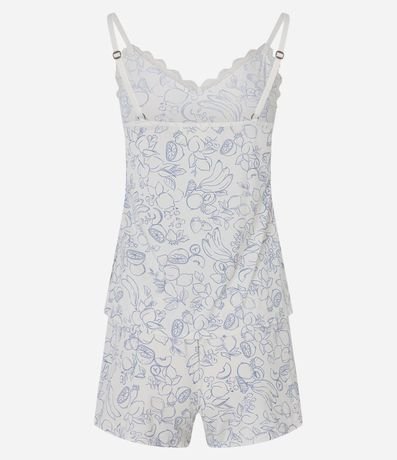 Pijama Short Doll en Microfibra con Estampado de Frutas 7