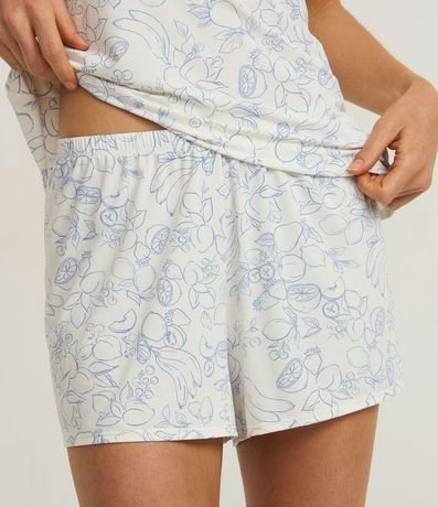 Pijama Short Doll en Microfibra con Estampado de Frutas 3