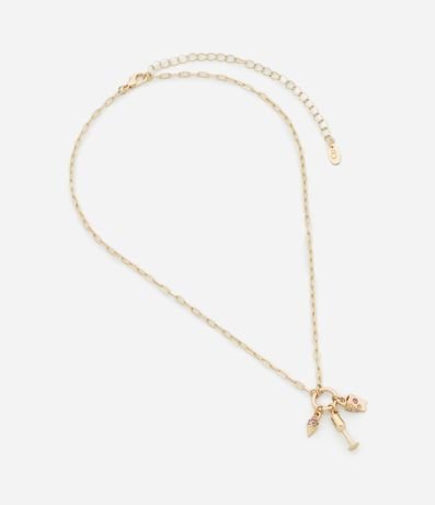 Collar Mediano con Colgante Aro y Variados 2