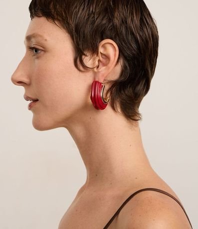 Caravana Aro en Resina con Textura Bicolor 4