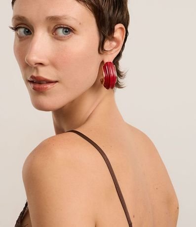 Caravana Aro en Resina con Textura Bicolor