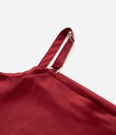 Musculosa en Satén con Escote Degagê y Bajo Asimétrica Curve & Plus Size 8