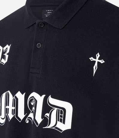 Remera Boxy en Algodón con Cuello Polo Lettering 93 Mad 7