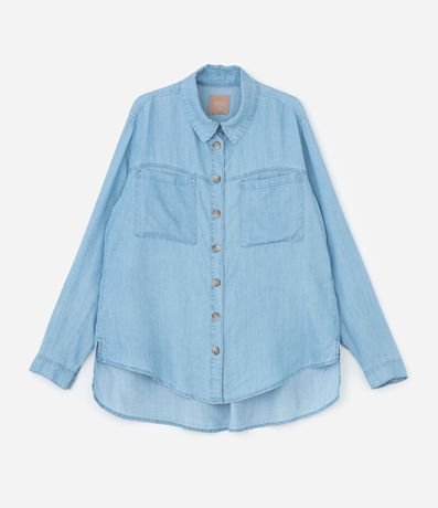 Camisa en Jeans con Bolsillos Delanteros Curve & Plus Size 3