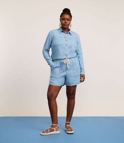 Camisa en Jeans con Bolsillos Delanteros Curve & Plus Size 2