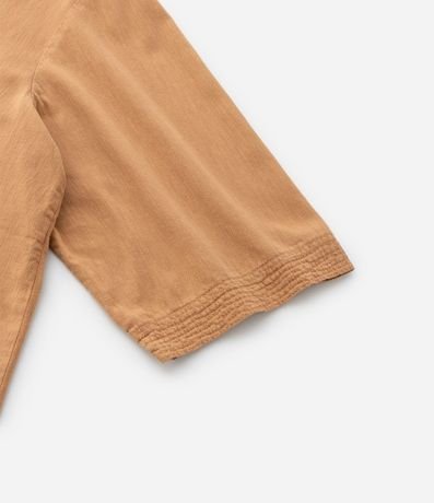 Camisa en Sarga con Pespontos y Bajo Larga Curve & Plus Size 8