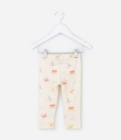 Pantalón Legging Infantil con Estampa Mariposas - Talle RN a 18 meses 4