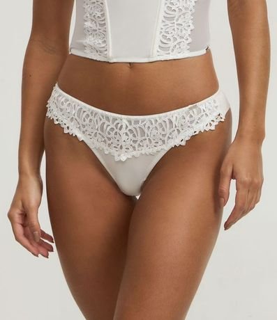 Bombacha Bikini Hilo Doble con Encaje en la Cintura 2