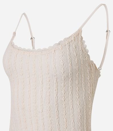 Vestido Long Midi en Encaje con Bretel Fino 5