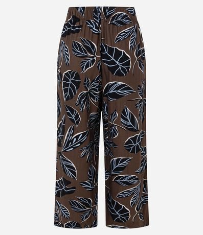 Pantalón Pantacourt en Viscosa con Estampa Follaje 6