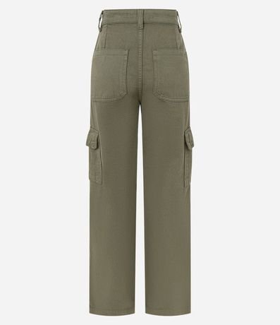 Pantalón Recto Comfort en Sarga con Bolsillos Cargo 2