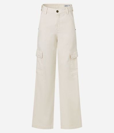 Pantalón Recto Comfort en Sarga con Bolsillos Cargo 5