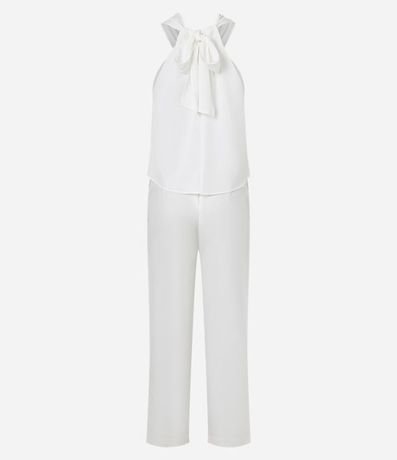 Mono en Crepé con Cuello Halter y Superposición Fruncida 7