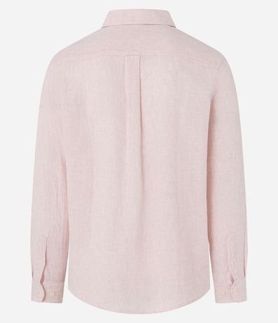 Camisa con Lino Cuello Inglés y Abotonado 11