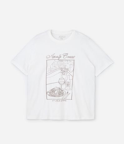 Remera Alargada con Estampa Amalfi Coast Curve Plus Size 4