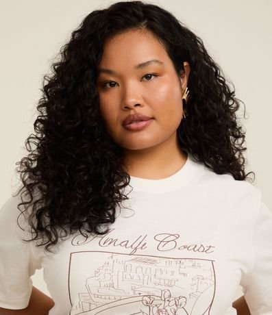 Remera Alargada con Estampa Amalfi Coast Curve Plus Size 3