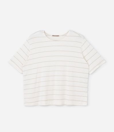 Blusa en Viscolycra Rayada con hilo metalizado Curve & Plus Size 4