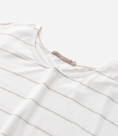 Blusa en Viscolycra Rayada con hilo metalizado Curve & Plus Size 7