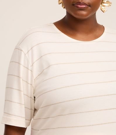 Blusa en Viscolycra Rayada con hilo metalizado Curve & Plus Size 3
