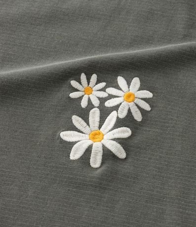 Blusa con Hilo Teñido y Flores Bordadas Curve & Plus Size 7