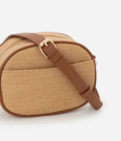 Cartera Camera Bag Transversal Pequeña con Textura de Paja 4