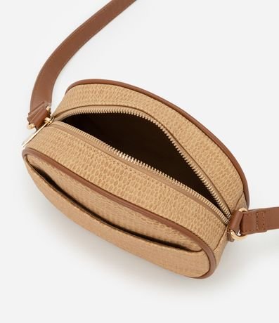Cartera Camera Bag Transversal Pequeña con Textura de Paja 6