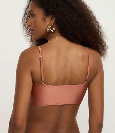 Bikini Top Bandeau en Microfibra con Bordado de Caracolas 4