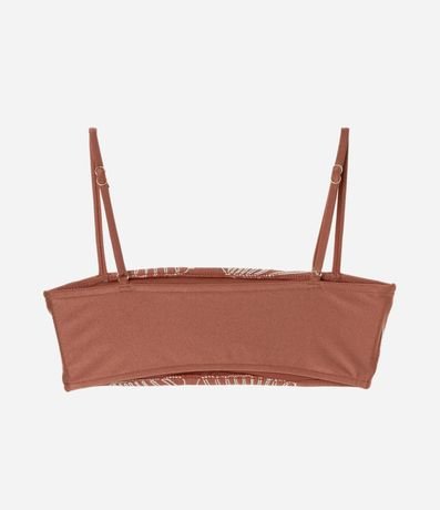 Bikini Top Bandeau en Microfibra con Bordado de Caracolas 6