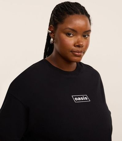 Remera Oversized con Estampa Oasis Curve & Plus Size 4