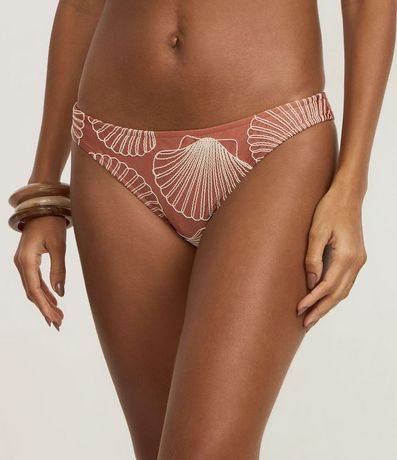 Bikini Bombacha Básica en Microfibra con Bordado de caracolas 2