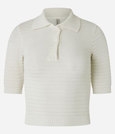 Blusa Polo en Punto con botón en el Cuello 4