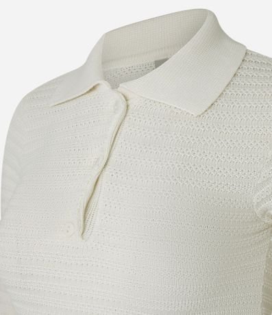 Blusa Polo en Punto con botón en el Cuello 5
