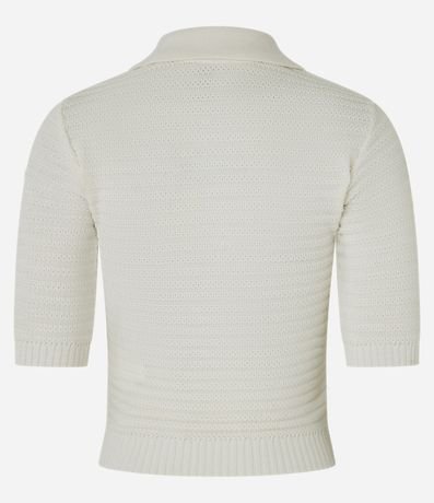 Blusa Polo en Punto con botón en el Cuello 6